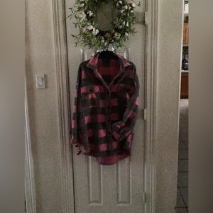 New plaid cotton button up shirt”PinchMe”Size medium